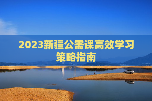 2023新疆公需课高效学习策略指南