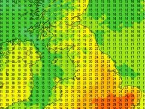 英国天气:英国气象局警告称，热浪将持续一周，地图显示气温将达到33摄氏度